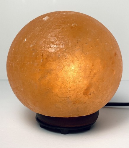 Himalayan Salt Globe Night Light Lamp Pink Ionizer Air Purifier Sphere Dimmer 6" - Picture 3 of 14