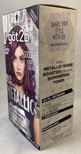 Got2b Schwarzkopf Metallic Permanent Hair Color M 69 Amethyst Chrome Application - Picture 2 of 11
