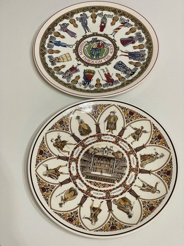 Vintage Wedgwood Collector Plates 10" England Ceramic Shakespeare & Fashion UK - Picture 1 of 12