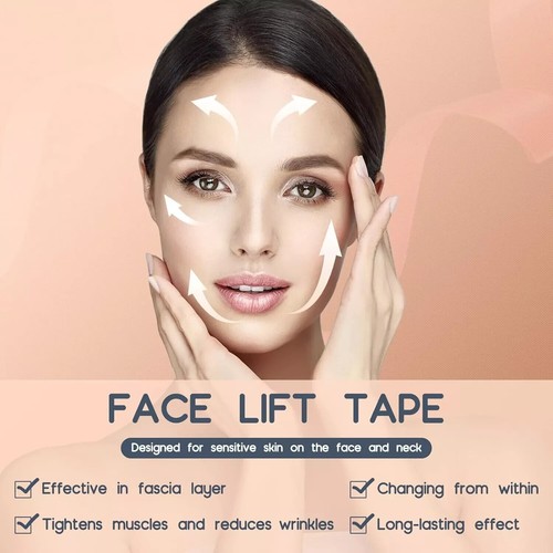2 Rolls Facial Myofascial Lift TapeFace Lift Tape anti Wrinkle Patches Face Eye - Picture 2 of 5