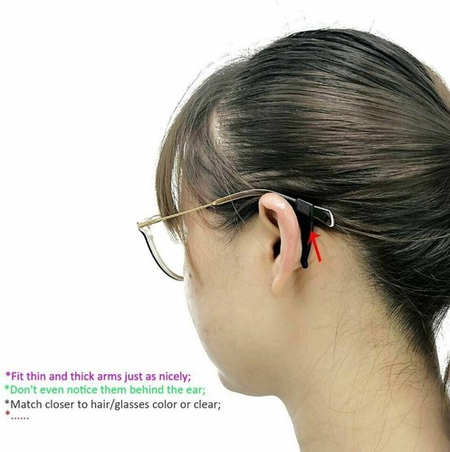 8× Anti Slip Glasses Ear Hooks Tip Eyeglasses Grip Temple Holder Silicone USA - Picture 11 of 12