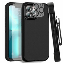 For iPhone 11 / 11 Pro Max Shockproof Black Defender Hard Case W/Clip  Screen