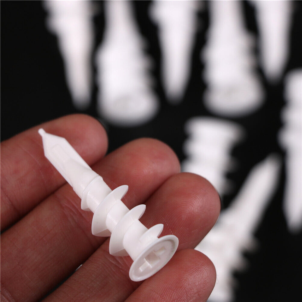 10 Pcs Self Drilling Wall Threaded Drywall Plastic Auger Anchors S&F9 H