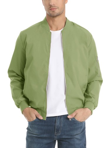 Men's Varsity Bomber Jackets Lightweight Baseball Casual Work Spring Fall Coats - Picture 107 of 147