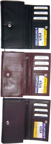 Cartera de cuero chequera cartera compacta cremallera cartera cambio monedero nueva cartera BN - Imagen 2 de 48