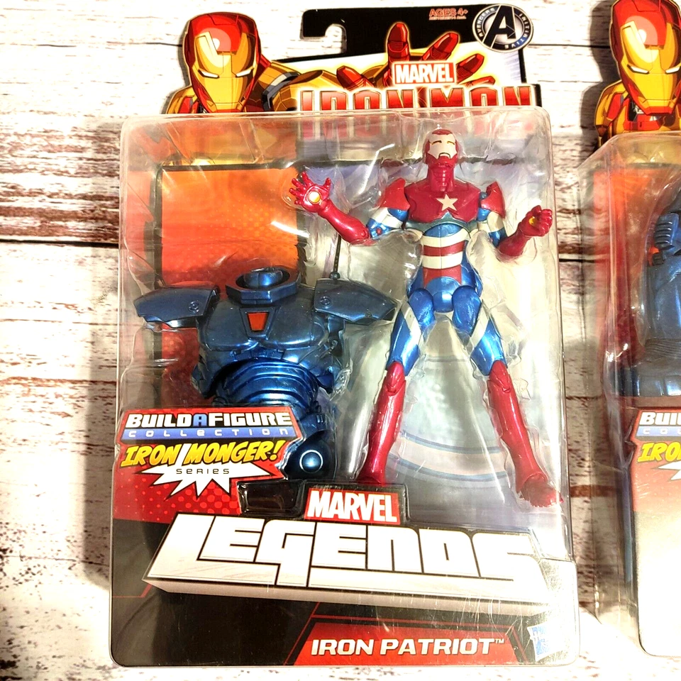 MARVEL LEGENDS IRON PATRIOT + FIGURAS HEROIC AGE IRON MAN BAF IRON MONGER 2012. Foto 2 de 4
