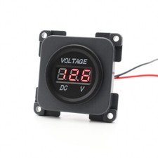C-Line Red LED Voltmeter 12v 24v Battery Guage Digital Display VW Fits CBE CL3.4