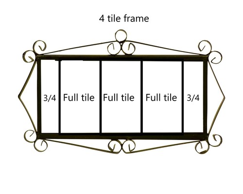 7,5 x 3,5 cm Mini-Spanische Keramik Gelb Floral Zahlenfliesen & Metallrahmen - Bild 29 von 31