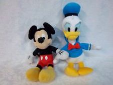 Disney 8" Mickey Mouse 10" Donald Duck Plush Soft Toy Stuffed Animal