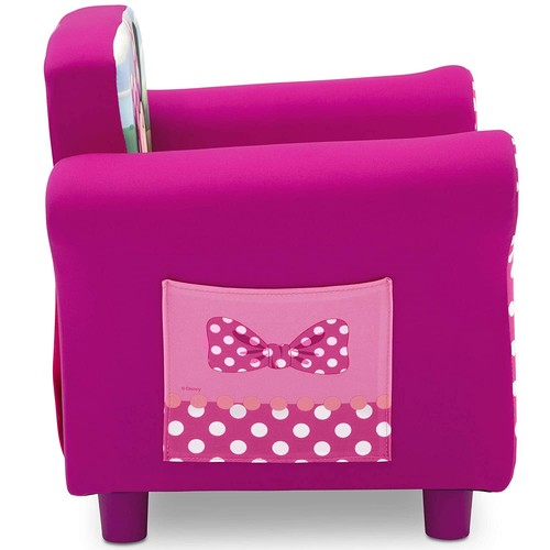 Kids Chair Mini Mouse Upholstered Seat Childrens Furniture Toddler Pink Pokadot - Picture 3 of 4