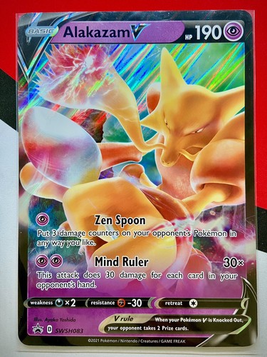 JUMBO Alakazam V Oversized Promo Card SWSH083 Pokémon PACK FRESH - Picture 3 of 3