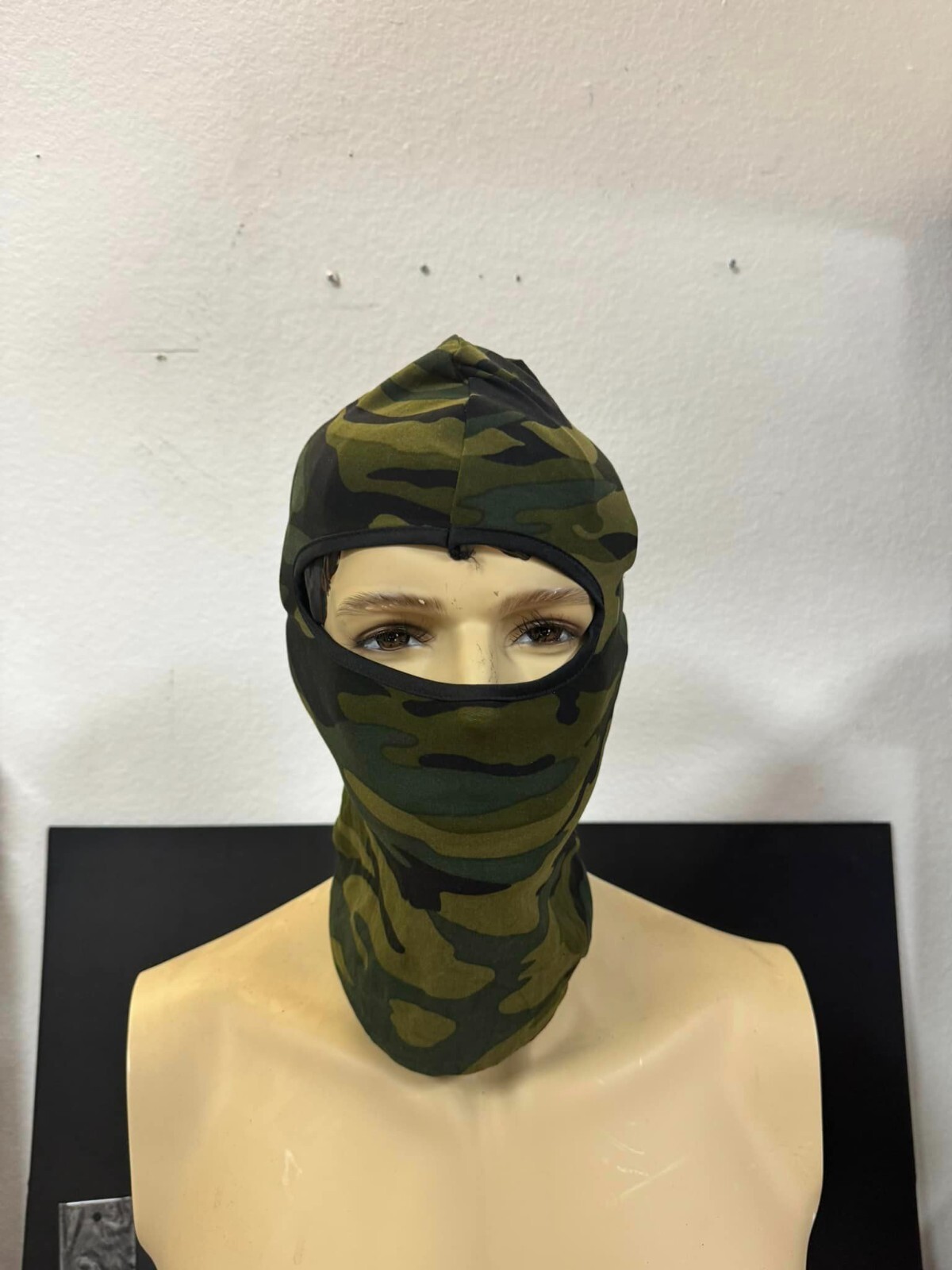 Full Face Cotton Ski GREEN CAMO Mask Balaclava Head Cover Bike Snow Winter