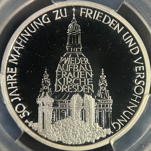 GERMANY. 1995, 10 Mark, Silver, J - PCGS PR69 - Top Pop 🥇 Frauenkirche Dresden - Picture 4 of 10