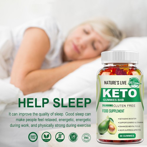 Keto Slimming BHB Gummies 20,000mg Apple Cider Vinegar ACV Weight Loss 60 Gummy - Picture 9 of 12