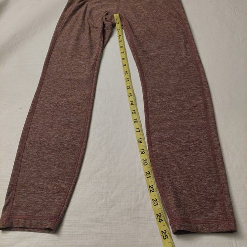 Gaiam Capri Yoga Pants Heathered Burgundy Red Leggings Acitvewear Size S - Picture 7 of 12