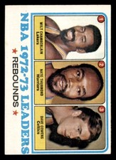 1973 Topps Basketball #157 NBA Rebound Leaders EX