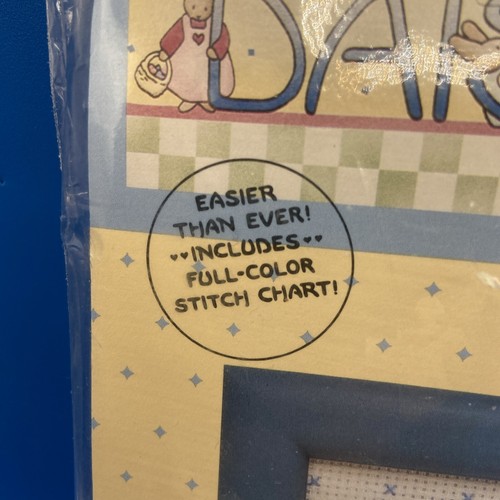 Daisy Kingdom CROSS STITCH KIT w/ Frame Playtime Pals bunny rabbit cow vtg 1990s - Picture 4 of 6