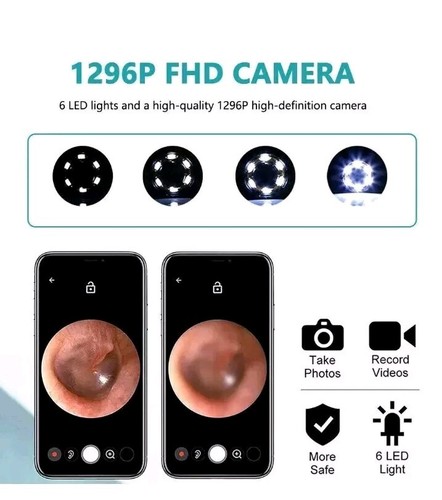 Ear Wax Removal Visual Endoscope Otoscope HD Camera Wireless Ear Cleaner Tool US - Picture 3 of 12