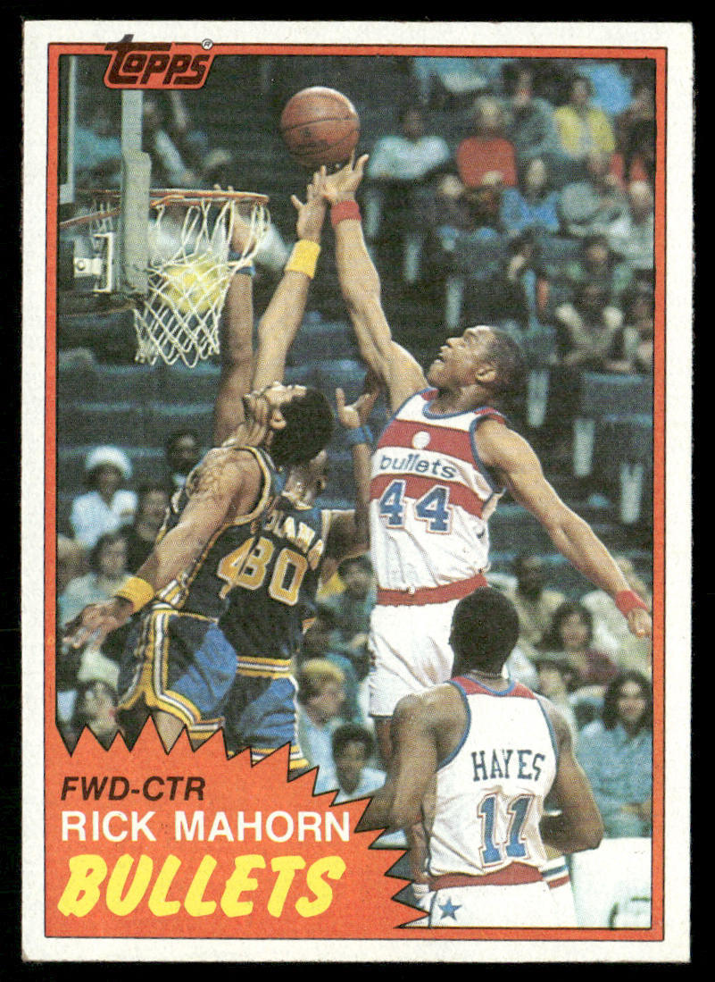 Rick Mahorn 1981-82 Topps #E98 RC Washington Bullets EX