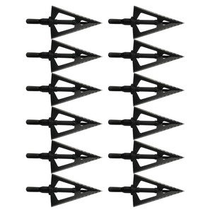 3//6//12Pcs Black Widow Stainless Steel Broadhead 100grain 3 Sharp Blade Arrowhead