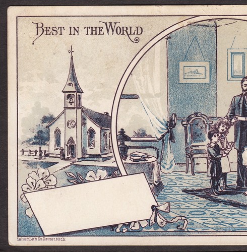 Chase Organ Norwalk Ohio 1800's Israel Glunt Music Church Advertising Trade Card - Bild 3 von 5