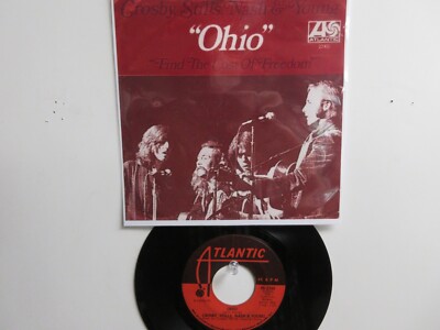 💥' CROSBY, STILLS, NASH & YOUNG ' HIT 45 +PICTURE [ OHIO ] 1970