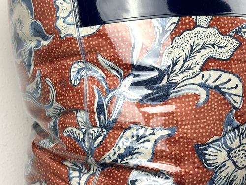 RALPH LAUREN QUEEN Mirabelle Tulip Floral Comforter Blue Scarlet White Orange - Picture 5 of 19