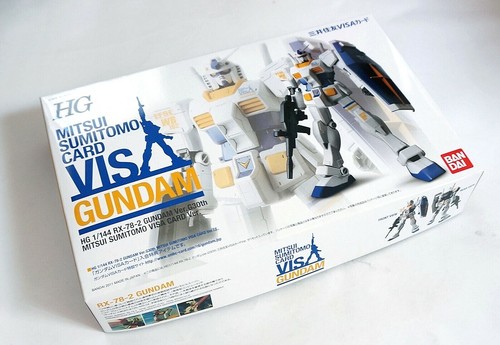 BANDAI HG 1/144 RX-78-2 Gundam VISA Sumitomo Card limited rare scale model kit - Picture 2 of 11