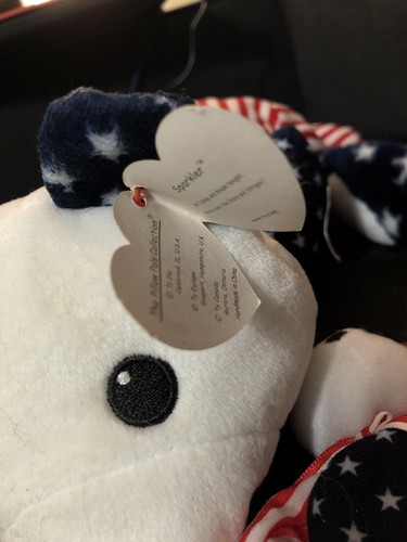 1993-99 Lot Of 4 Beanie Babies Bears Flag Red White Blue Spangle Sparkler Glory - Picture 6 of 8