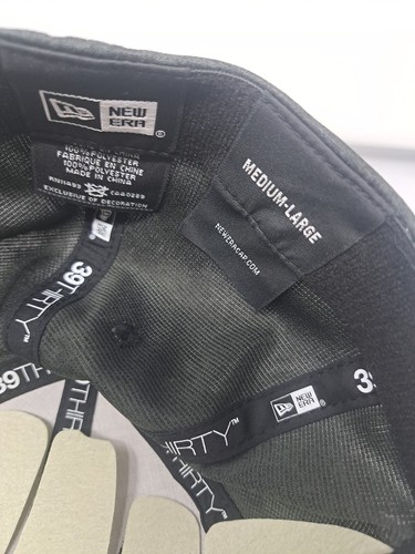 New Era 39Thirty leere Stretch Baumwolle passend SCHWARZ Mütze/Kappe Größe Medium-Large - Bild 5 von 5