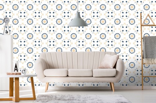 3D Blau Muster Q8900 Tapete Wandgemälde Fototapete Selbstklebend Kay - Picture 2 of 11