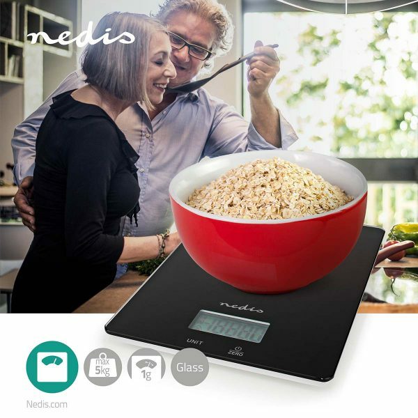 Bilancia da cucina digitale | LCD | Vetro | Nero