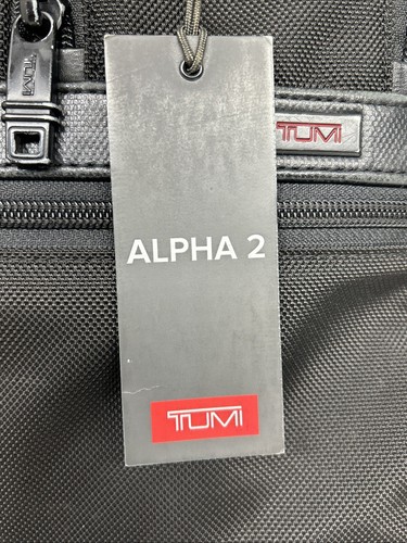 TUMI Alpha 2 T-Pass Medium Screen Slim Brief Nylon & Leather Style: 026516D2 BLK - Picture 4 of 22