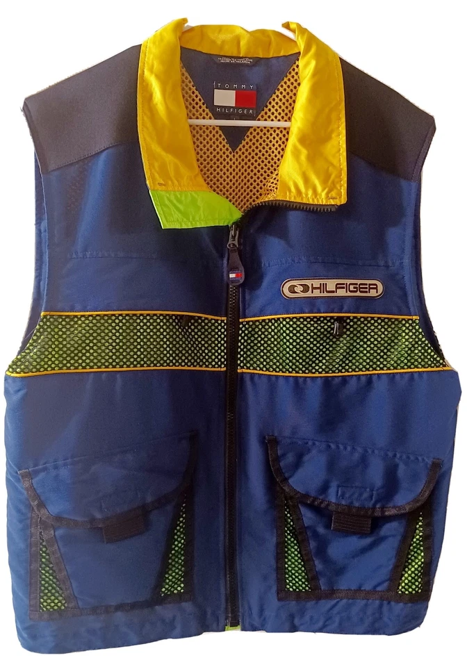 TOMMY HILFIGER SAILING GEAR Chaleco Deportivo Hombre Talla L Años 90 De Colección Muy Raro Foto 2 de 4