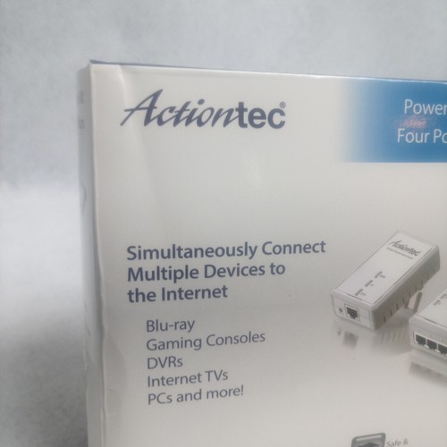 ActionTec Powerline Network Adaptor Kit w/ 4 Ports Up to 500 MBPS PWR514K01 NIB - Picture 2 of 17