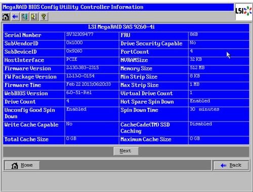 Server LSI MegaRAID SAS 9260-4i 4-Port 6Gb/s x4 PCIe RAID Controller Low Profile - Picture 3 of 13