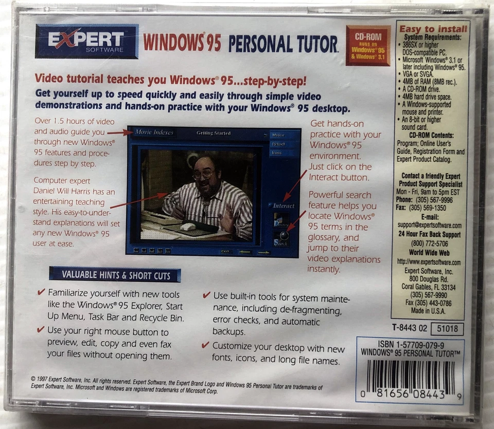 Windows 95 Personal Tutor (PC CD-ROM, 1997) Brand New & Factory Sealed - Image 2 of 2