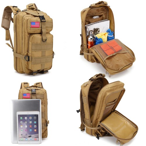 30L Military Tactical Backpack Rucksack Travel Bag for Camping Hiking Outdoor - Picture 22 of 45
