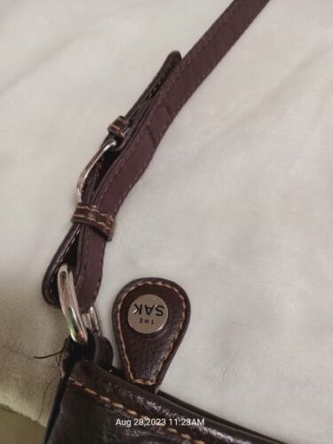The Sak braune Leder-Schultertasche mit Reißverschluss oben mittel Hobo verstellbarer Riemen - Bild 17 von 17