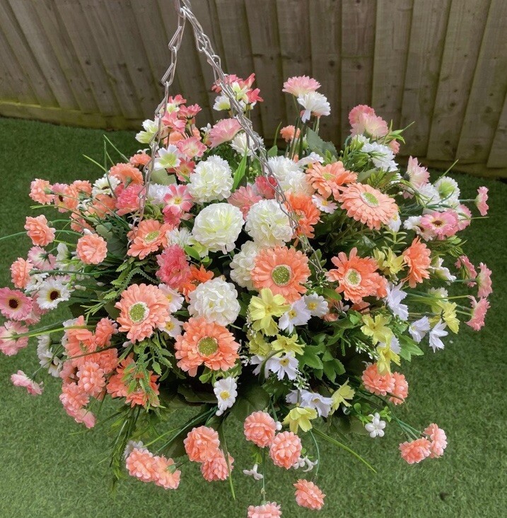 12 Inch Artificial hanging basket. eBay