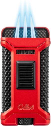 Stylish Ascari Windproof Lighter with Triple Jet Flame & Visible Fuel Window