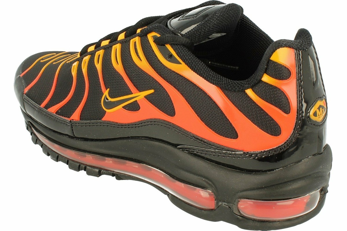 Nike Max 97 Plus OG Black Shock Orange Flames Sneakers Retro Trainers Men