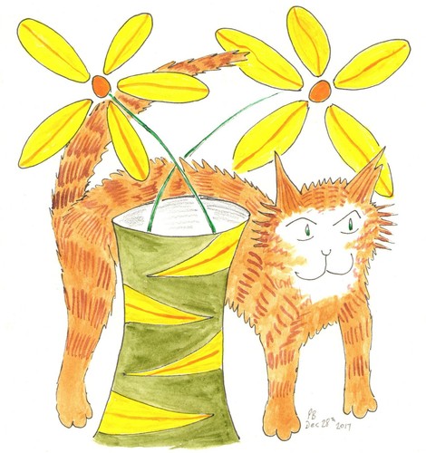 Original: Small artwork #cat #PeterBrighouseArtist - Picture 3 of 20