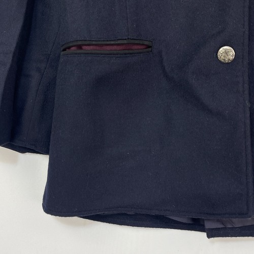 Hucklecote Wool Jacket Womens 14 Navy Blue Loden Military Country Hunting - Picture 10 of 19