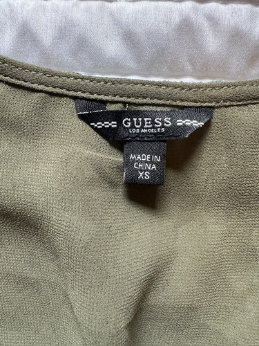 Guess Womens Top Corset Front Button - Picture 2 of 6