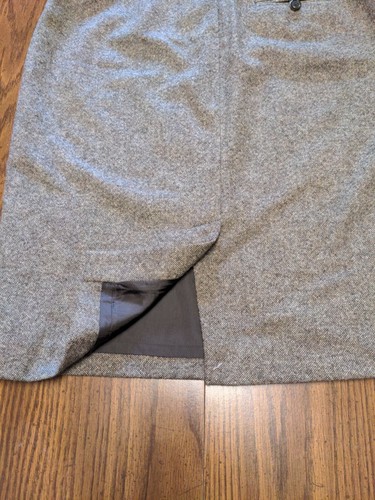 Brooks Brothers 346 Wool Skirt Women's Sz 14 Beige Back Pocket 100% Wool - Picture 5 of 10