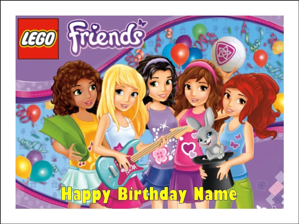 Lego friends hotsell cake decorations