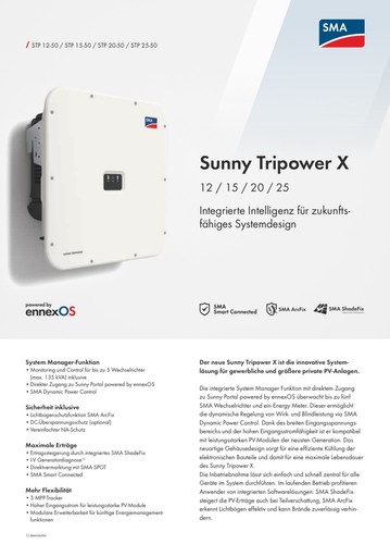 SMA Sunny Tripower X 12 STP 12-50 - 12 kW Wechselrichter 03-12-1000-1-50 - OVP - Bild 2 von 5