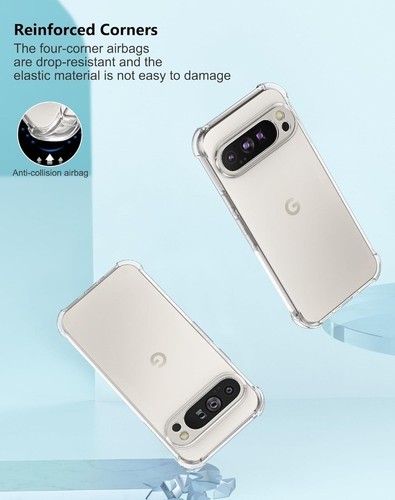 Pour Google Pixel 10 Pro XL 9A 8A 7A Étui Transparent Silicone Téléphone + Écran - Photo 10 sur 57