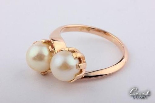 Perlenring 750 Rosé Gold 18kt Akoya Gr 50 15,7mm Rotgold Top!   - Bild 5 von 6